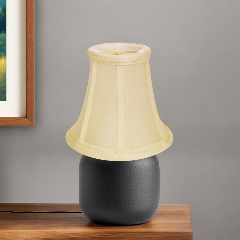 HomeRoots Ivory Dupioni Silk Bell Lamp Shade - Elegant Ambient Lighting for Classic & Contemporary Decor 470110