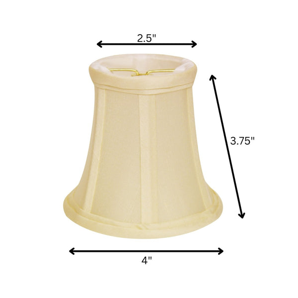 HomeRoots Ivory Dupioni Silk Bell Lamp Shade - Elegant Ambient Lighting for Classic & Contemporary Decor 470110