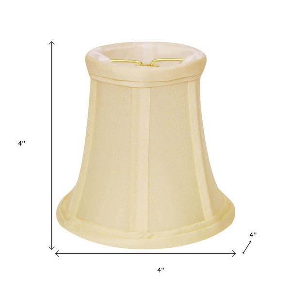 HomeRoots Ivory Dupioni Silk Bell Lamp Shade - Elegant Ambient Lighting for Classic & Contemporary Decor 470110