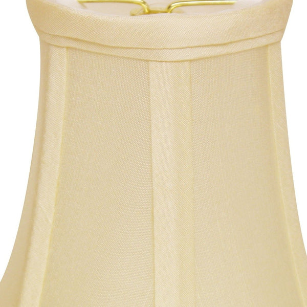 Homeroots 4" Ivory Slanted Set Of 6 Chandelier Dupioni Lampshades  Dupioni Silk 470110