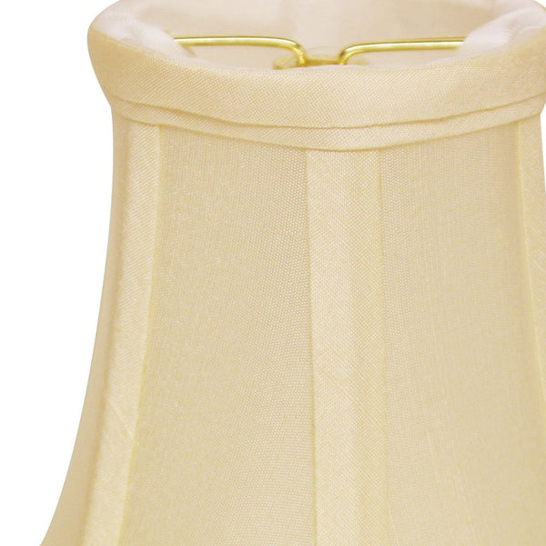 Homeroots 4" Ivory Slanted Set Of 6 Chandelier Dupioni Lampshades  Dupioni Silk 470110