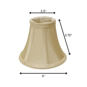 HomeRoots Light Yellow Dupioni Silk Bell Lamp Shade - Elegant, Easy-to-Install Shade for Warm Ambiance & Style 470112