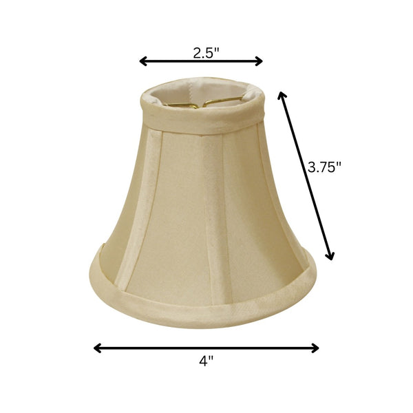 HomeRoots Light Yellow Dupioni Silk Bell Lamp Shade - Elegant, Easy-to-Install Shade for Warm Ambiance & Style 470112
