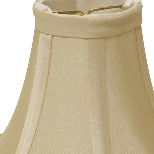 HomeRoots Light Yellow Dupioni Silk Bell Lamp Shade - Elegant, Easy-to-Install Shade for Warm Ambiance & Style 470112