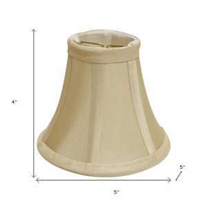 HomeRoots 5" Bright Yellow Chandelier Dupioni Lampshades Set of 6 - Elegant, Soft Glow for Your Lighting Decor 470115
