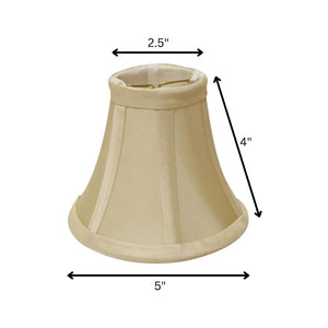 HomeRoots 5" Bright Yellow Chandelier Dupioni Lampshades Set of 6 - Elegant, Soft Glow for Your Lighting Decor 470115