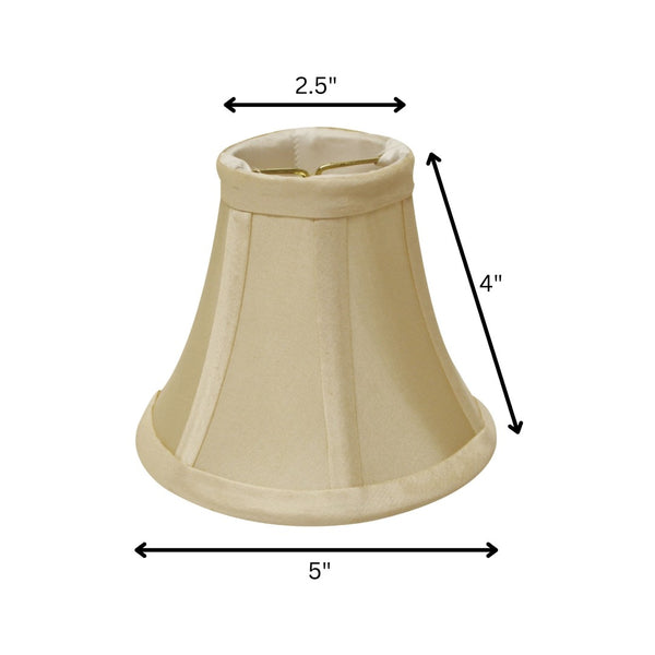 HomeRoots 5" Bright Yellow Chandelier Dupioni Lampshades Set of 6 - Elegant, Soft Glow for Your Lighting Decor 470115