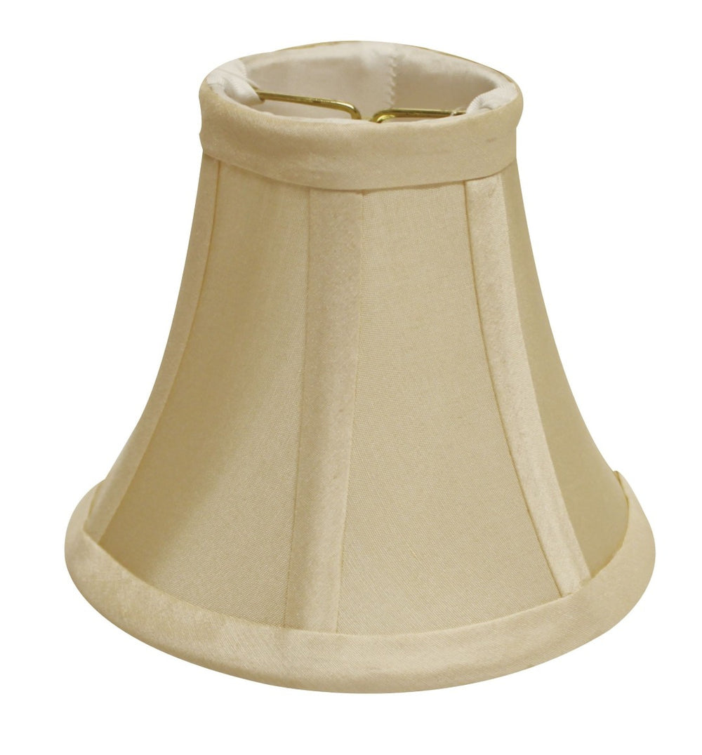 HomeRoots 5" Bright Yellow Chandelier Dupioni Lampshades Set of 6 - Elegant, Soft Glow for Your Lighting Decor 470115