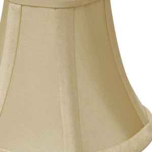 HomeRoots 5" Bright Yellow Chandelier Dupioni Lampshades Set of 6 - Elegant, Soft Glow for Your Lighting Decor 470115