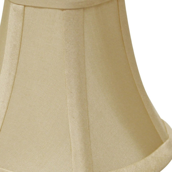 HomeRoots 5" Bright Yellow Chandelier Dupioni Lampshades Set of 6 - Elegant, Soft Glow for Your Lighting Decor 470115