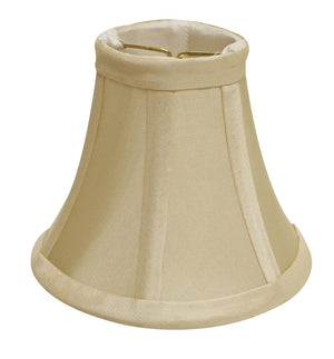 HomeRoots 5" Bright Yellow Chandelier Dupioni Lampshades Set of 6 - Elegant, Soft Glow for Your Lighting Decor 470115