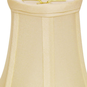 HomeRoots 6" Ivory Dupioni Chandelier Lampshades Set of 6 – Elegant Hardback Design for Warm Ambient Lighting 470117