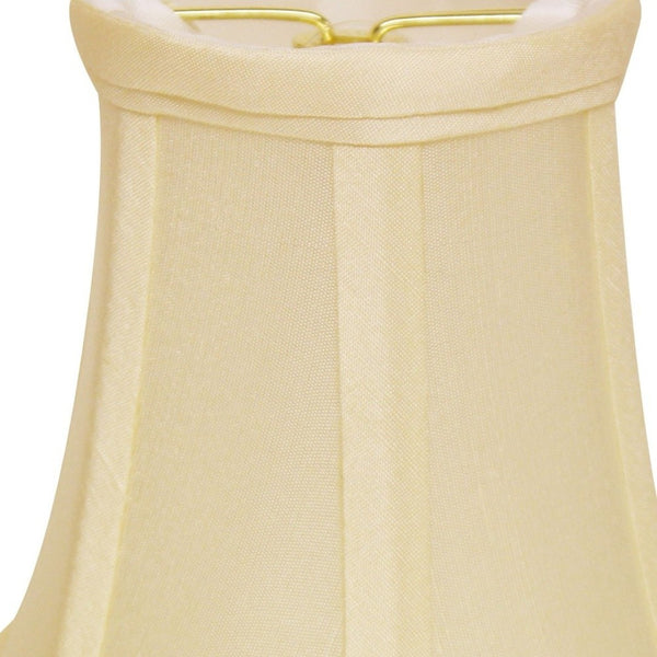 HomeRoots 6" Ivory Dupioni Chandelier Lampshades Set of 6 – Elegant Hardback Design for Warm Ambient Lighting 470117