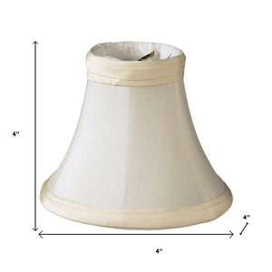 HomeRoots Slate Gray Shantung Silk Bell Lamp Shade - Elegant Lighting for Modern Decor, Easy Clip-On Installation 470120