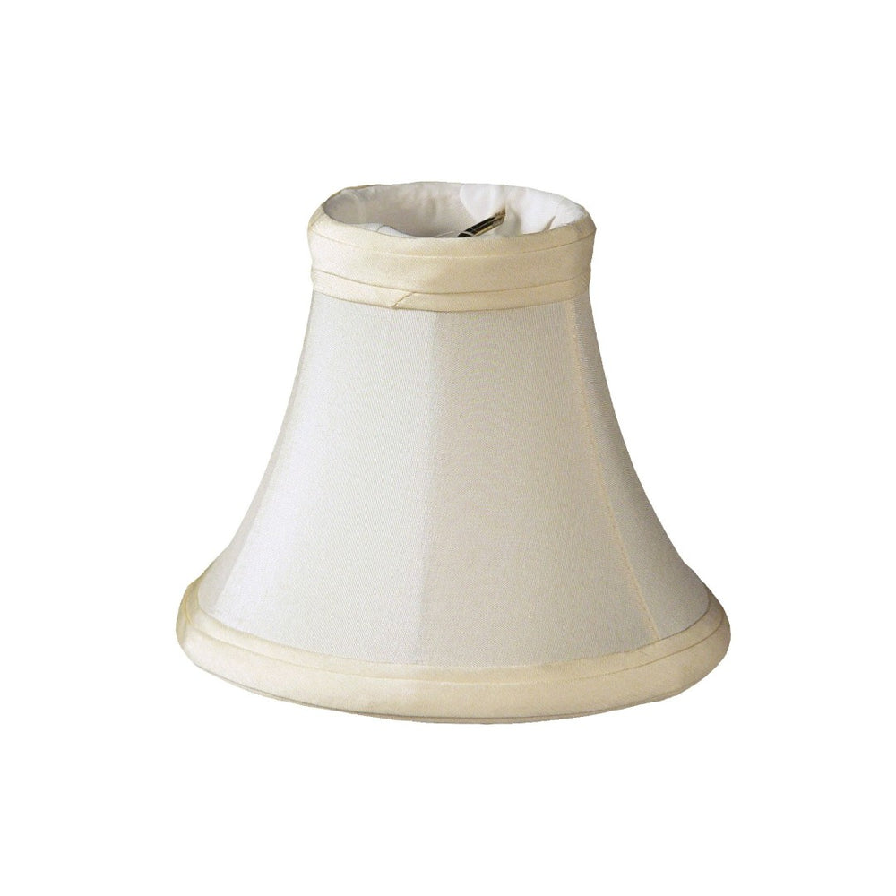 HomeRoots Slate Gray Shantung Silk Bell Lamp Shade - Elegant Lighting for Modern Decor, Easy Clip-On Installation 470120