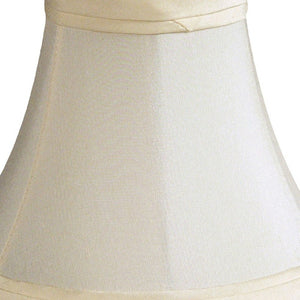 HomeRoots Slate Gray Shantung Silk Bell Lamp Shade - Elegant Lighting for Modern Decor, Easy Clip-On Installation 470120