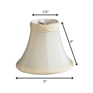 HomeRoots Slate Gray Shantung Silk Bell Lamp Shade – Elegant Clip-On Design for Timeless Ambient Lighting 470121
