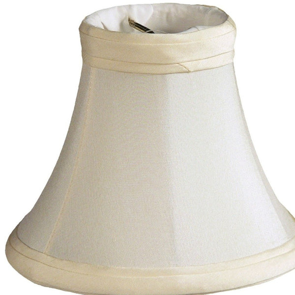 HomeRoots Slate Gray Shantung Silk Bell Lamp Shade – Elegant Clip-On Design for Timeless Ambient Lighting 470121