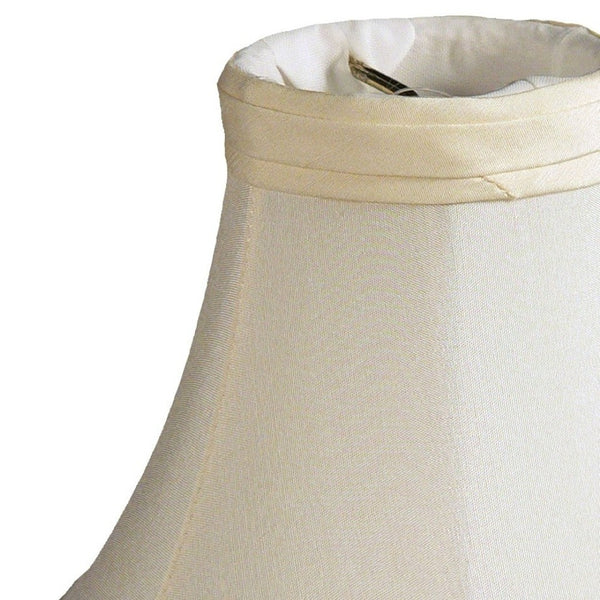 HomeRoots Slate Gray Shantung Silk Bell Lamp Shade – Elegant Clip-On Design for Timeless Ambient Lighting 470121
