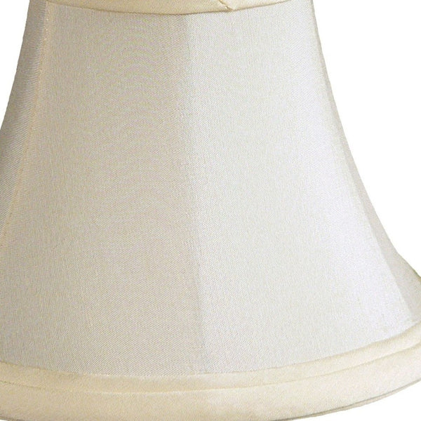HomeRoots Slate Gray Shantung Silk Bell Lamp Shade – Elegant Clip-On Design for Timeless Ambient Lighting 470121