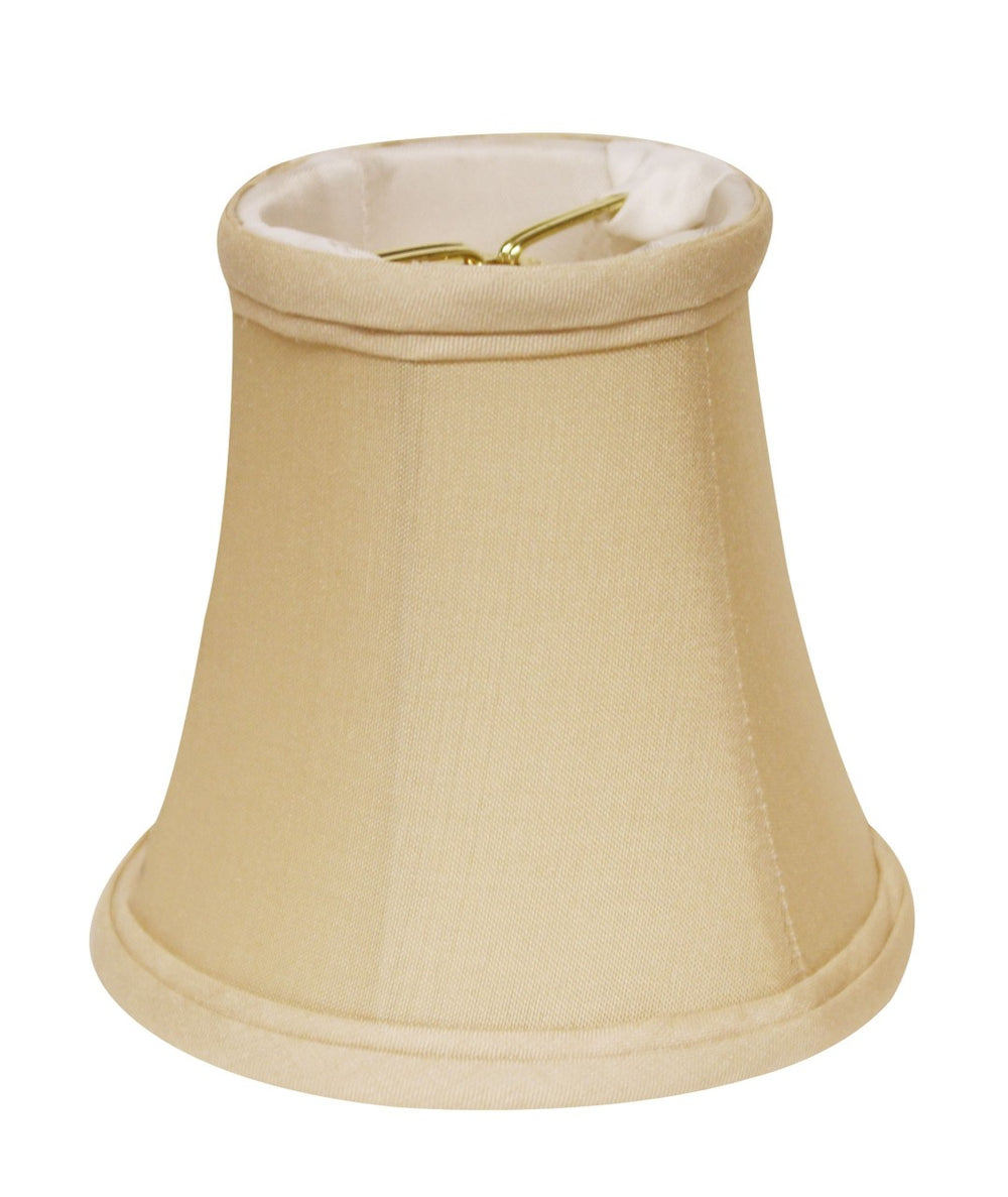 HomeRoots 4" Slanted Silk Lampshade Set of 6 - Elegant Pongee Shantung Shades for Chandeliers & Lighting Decor 470123