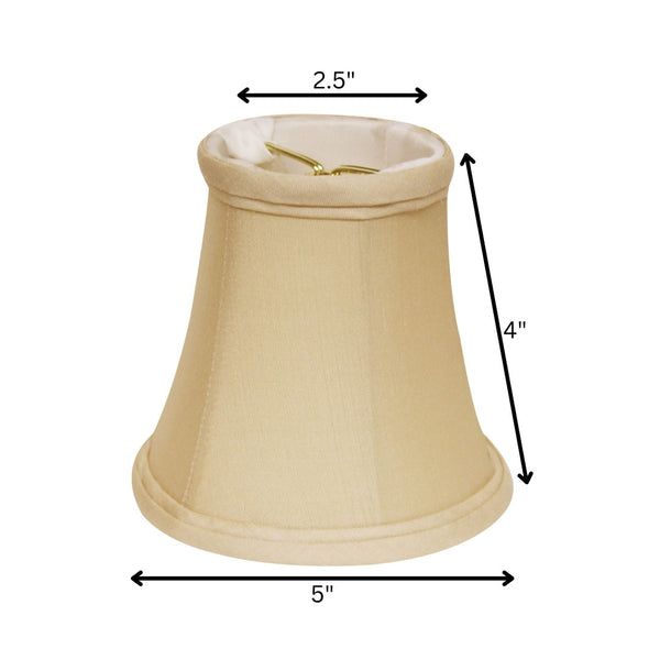 HomeRoots Natural Pongee Silk Bell Lamp Shade - Elegant Lighting Solution for Classic & Modern Home Decor 470125