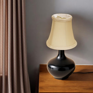 HomeRoots Natural Pongee Silk Bell Lamp Shade - Elegant Lighting Solution for Classic & Modern Home Decor 470125
