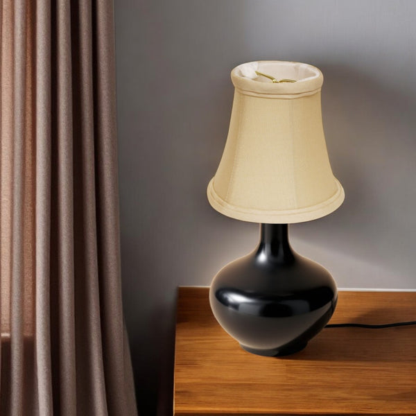 HomeRoots Natural Pongee Silk Bell Lamp Shade - Elegant Lighting Solution for Classic & Modern Home Decor 470125