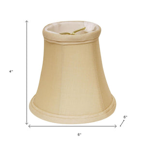 HomeRoots 6" Elegant Slanted Silk Lampshades Set of 6 for Chandeliers - Classic Style, Warm Illumination 470127