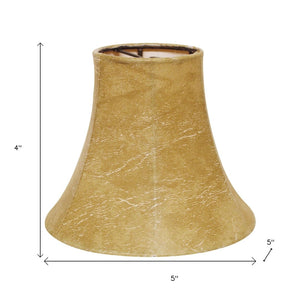 HomeRoots Brown Faux Leather Empire Lamp Shade - Rustic Charm, Easy Installation, Perfect for Any Decor Style 470128