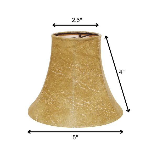 HomeRoots Brown Faux Leather Empire Lamp Shade - Rustic Charm, Easy Installation, Perfect for Any Decor Style 470128