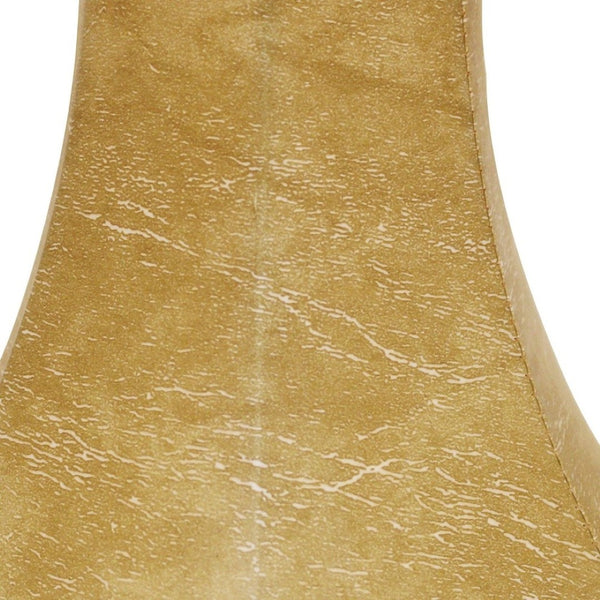 HomeRoots Brown Faux Leather Empire Lamp Shade - Rustic Charm, Easy Installation, Perfect for Any Decor Style 470128