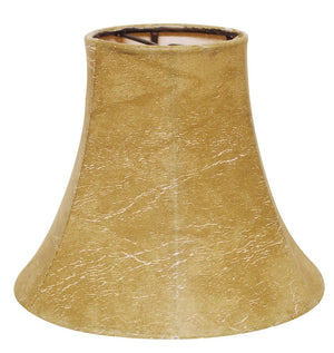 HomeRoots Brown Faux Leather Empire Lamp Shade - Rustic Charm, Easy Installation, Perfect for Any Decor Style 470128