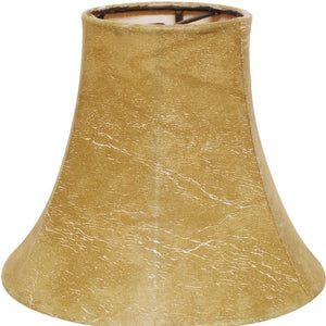 HomeRoots Brown Faux Leather Empire Lamp Shade - Rustic Charm, Easy Installation, Perfect for Any Decor Style 470128