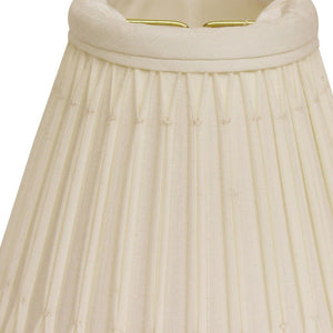 Homeroots 5" Cream Set Of 6 Empire Slanted Chandelier Shantung Lampshades  Shantung Silk 470130