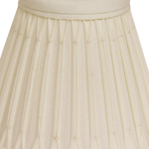 Homeroots 5" Cream Set Of 6 Empire Slanted Chandelier Shantung Lampshades  Shantung Silk 470130