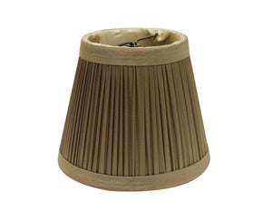 HomeRoots Ash Gray Taffeta Pleated Empire Lamp Shade - Elegant Lighting Accent with Easy Clip-On Installation 470135
