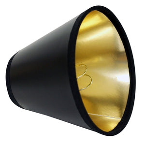 Homeroots 5" Black With Gold Set Of 6 Chandelier Parchment Lampshades  Parchment 470139