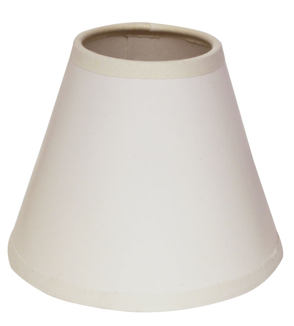 Homeroots 5" Gloss White With White  Set Of 6 Chandelier Parchment Lampshades  Parchment 470143