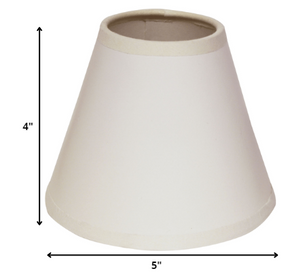 Homeroots 5" Gloss White With White  Set Of 6 Chandelier Parchment Lampshades  Parchment 470143