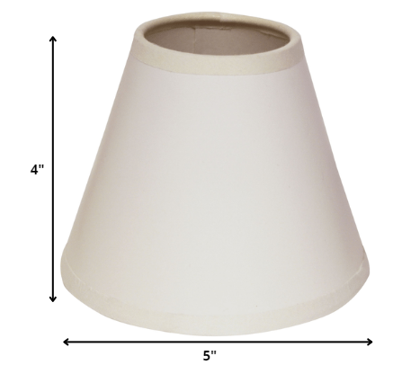 Homeroots 5" Gloss White With White  Set Of 6 Chandelier Parchment Lampshades  Parchment 470143