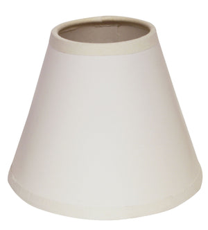 Homeroots 5" Gloss White With White  Set Of 6 Chandelier Parchment Lampshades  Parchment 470143