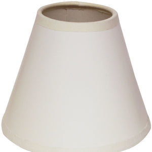Homeroots 5" Gloss White With White  Set Of 6 Chandelier Parchment Lampshades  Parchment 470143