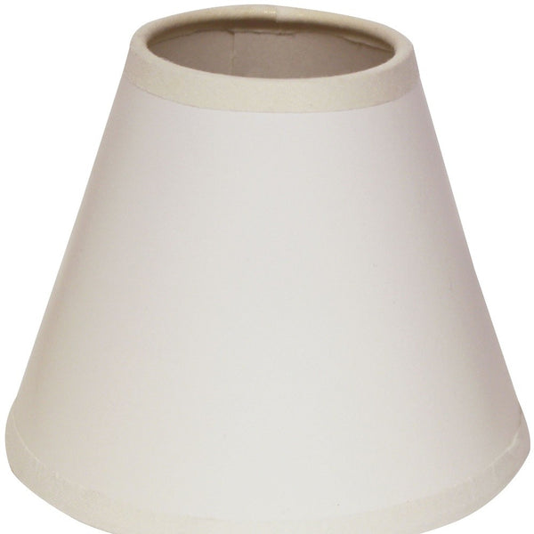 Homeroots 5" Gloss White With White  Set Of 6 Chandelier Parchment Lampshades  Parchment 470143