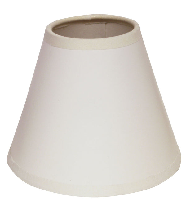 Homeroots 5" Gloss White With White  Set Of 6 Chandelier Parchment Lampshades  Parchment 470143