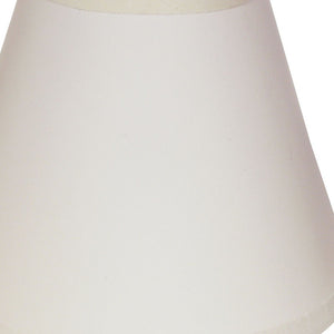 Homeroots 5" Gloss White With White  Set Of 6 Chandelier Parchment Lampshades  Parchment 470143