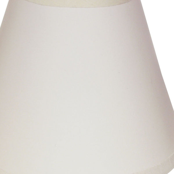 Homeroots 5" Gloss White With White  Set Of 6 Chandelier Parchment Lampshades  Parchment 470143