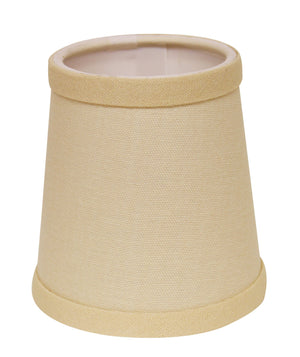 Homeroots 5" Parchment Biege Set Of 6 Chandelier Linen Lampshades  Linen 470147