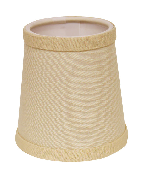 Homeroots 5" Parchment Biege Set Of 6 Chandelier Linen Lampshades  Linen 470147