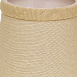 Homeroots 5" Parchment Biege Set Of 6 Chandelier Linen Lampshades  Linen 470147